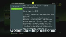 Neues Xbox Erlebnis (NXE) Nutzungsbedingungen - Impressionen