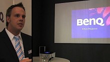 Cebit 2009 - Mini-Projektor BenQ P1 in Aktion