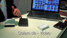 USB-3.0-Demonstration von Jeff Ravencraft auf der Cebit 2010