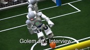 Roboter-Kicker in Aktion auf der Cebit 2010