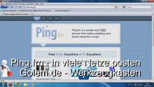 Golem.de - Werkzeugkasten - Ping.fm