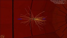 Cern - Animation Kollision von zwei Protonenstrahlen im LHC-Experiment CMS