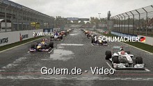 F1 2010 - Spielszenen (Gameplay) aus Melbourne und Singapur von Golem.de