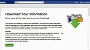 Facebooks Downloadfunktion f&uuml;r das eigene Profil
