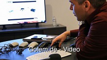 Neue Touch-Maus von Microsoft auf der CES 2011 in Aktion