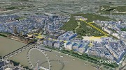 Google Earth - London in fein detailliertem 3D-Modell