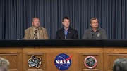 Nasa - Pressekonferenz zum verz&ouml;gerten Start des Shuttles