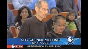 Steve Jobs pr&auml;sentiert Apples neue Firmenzentrale