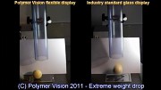 Flexibles Display von Polymer Vision im H&auml;rtetest