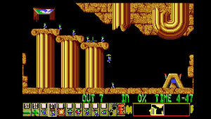 Lemmings Gameplay (DOS)